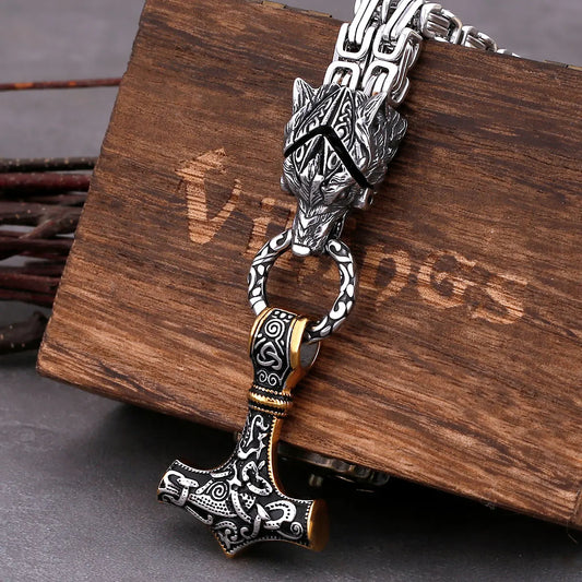 Thor Wolfstrike Pendant Necklace