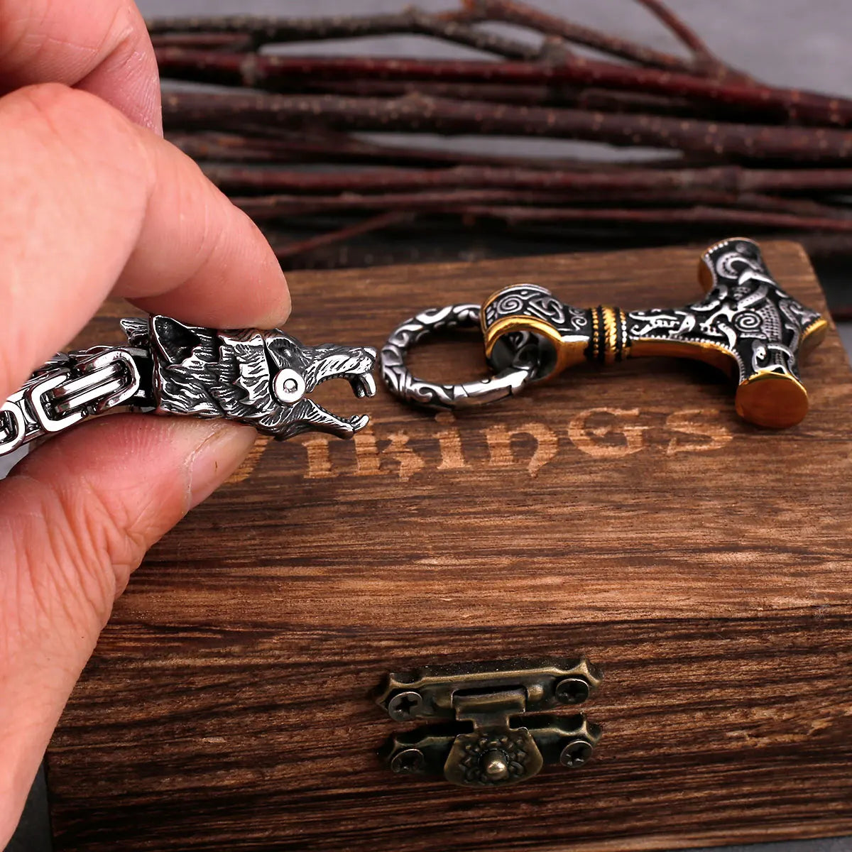 Thor Wolfstrike Pendant Necklace