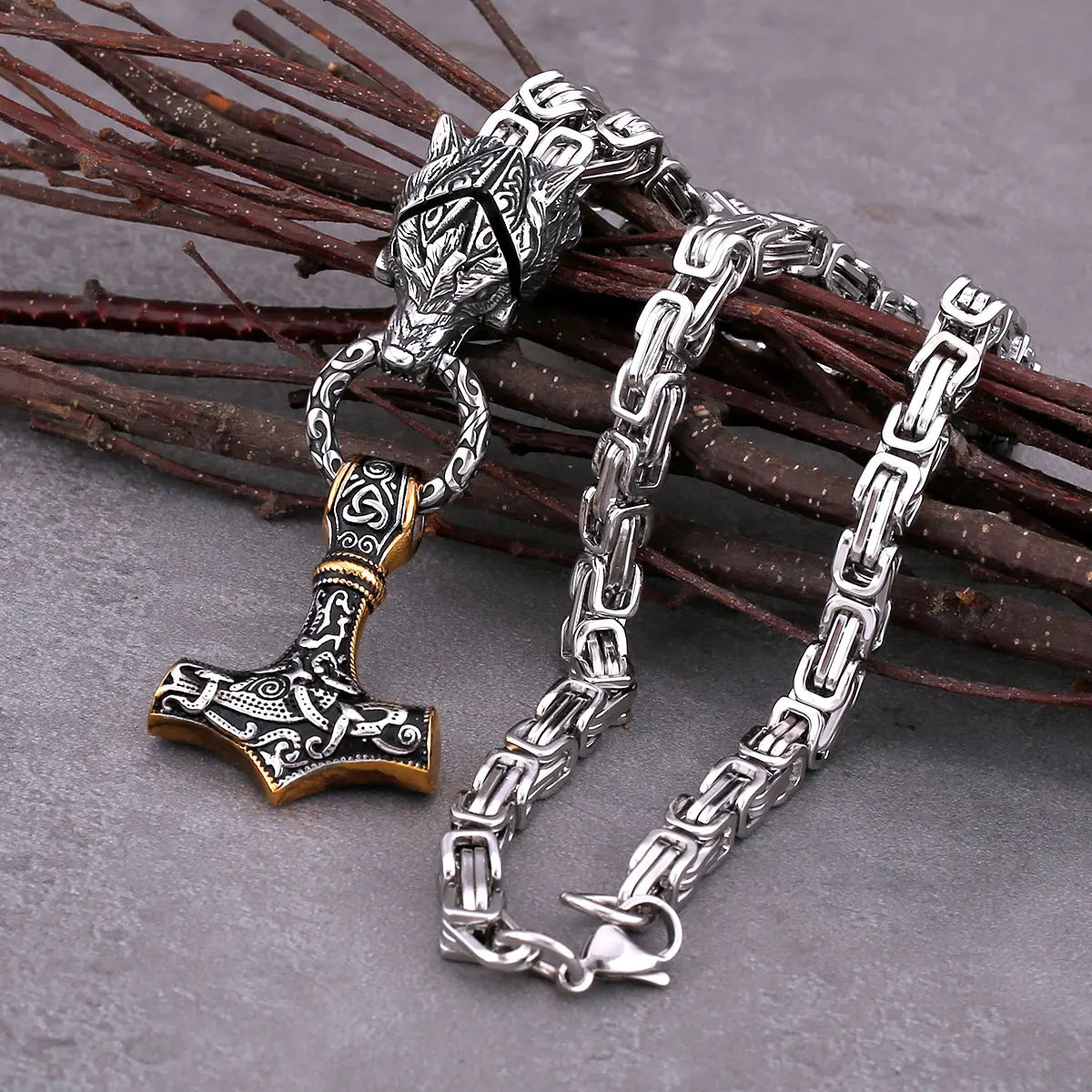 Thor Wolfstrike Pendant Necklace